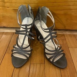 Women’s sparkly grey heels